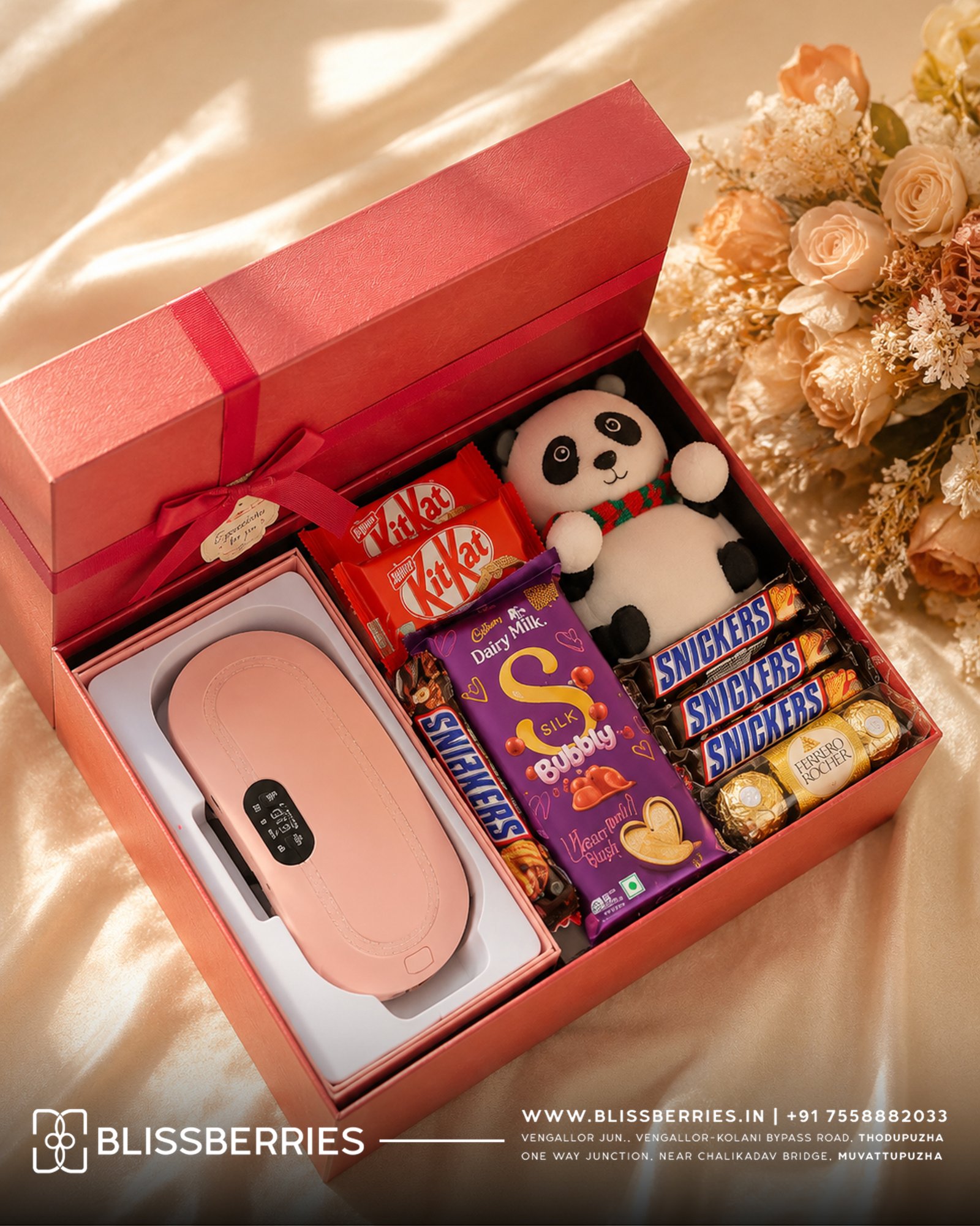 HS14 - Panda, Perfume, Frame, Hairclips, Chocolates Combo