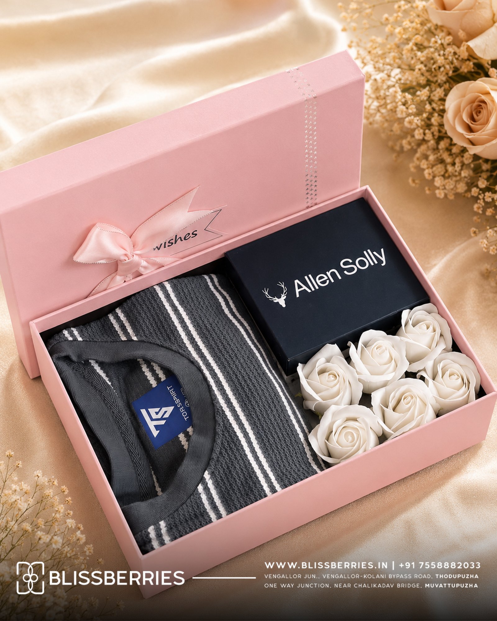 HS34 - 5x7 Frame, Bellavita Perfume, Lee Branded Wallet, Choco Combo