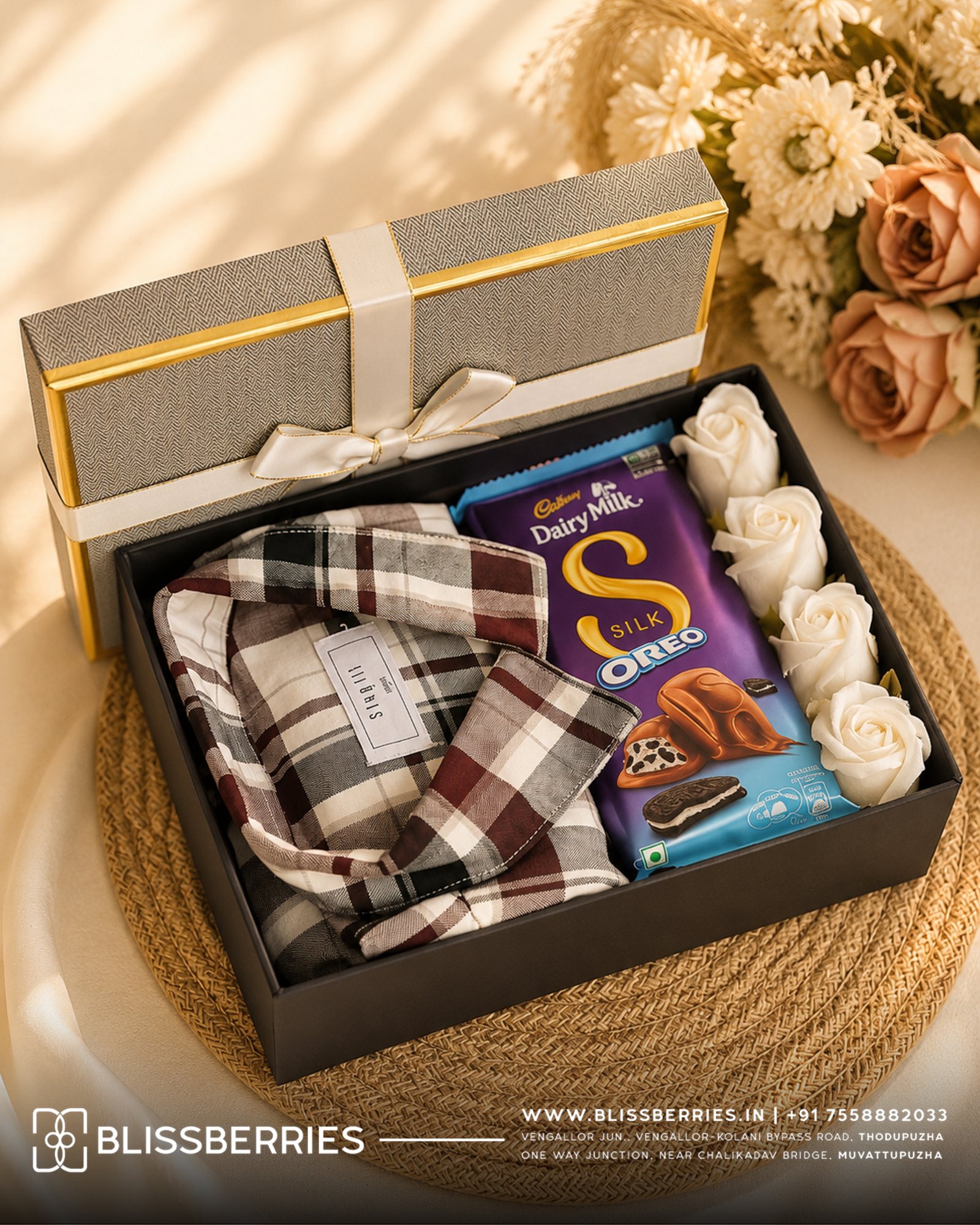 HS40 - Shirt, Chocolates, Flower Combo